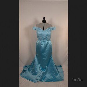 Wedding Dress Baby Blue Gown